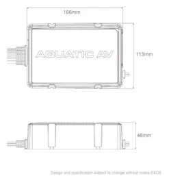 Aquatic AV 300 Watt 2-Channel Amplifier For Harley Touring 1998-2023 -Motorbike Equip Shop aquatic av2 channel amplifier for harley 3