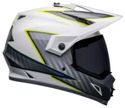 Bell Helmets Bell MX-9 Adventure Mips Dalton Helmet -Motorbike Equip Shop bell mx9 adventure mips dalton helmet white grey hi viz yellow 3