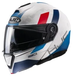 HJC I90 Syrex Helmet 9 HJC I90 Syrex Helmet -Motorbike Equip Shop hjci90 syrex helmet white blue red