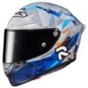HJC RPHA 1N Espargaro Helmet -Motorbike Equip Shop hjcrpha1 n espargaro helmet silver blue orange