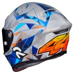 HJC RPHA 1N Espargaro Helmet -Motorbike Equip Shop hjcrpha1 n espargaro helmet silver blue orange 3