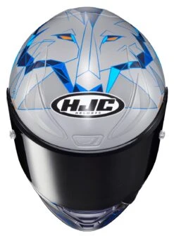 HJC RPHA 1N Espargaro Helmet -Motorbike Equip Shop hjcrpha1 n espargaro helmet silver blue orange 4