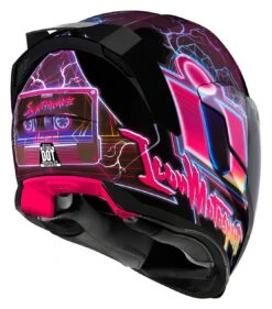 Icon Airflite Synthwave Helmet -Motorbike Equip Shop icon airflite synthwave helmet purple 2