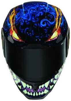Icon Airframe Pro Soul Food Helmet -Motorbike Equip Shop icon airframe pro soul food helmet blue 3