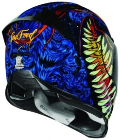 Icon Airframe Pro Soul Food Helmet -Motorbike Equip Shop icon airframe pro soul food helmet blue 4