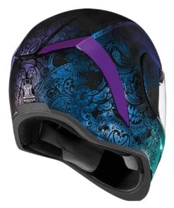 Icon Airform Chantilly Opal Helmet -Motorbike Equip Shop icon hlmt afrm chnt opal blue 2