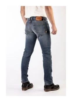 Rokker RokkerTech Tapered Slim Jeans -Motorbike Equip Shop rokker rokker tech tapered slim jeans medium blue 1