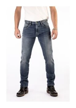 Rokker RokkerTech Tapered Slim Jeans -Motorbike Equip Shop rokker rokker tech tapered slim jeans medium blue