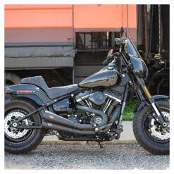 S&S Cycle Grand National Exhaust System For Harley Softail 2018-2023 -Motorbike Equip Shop ss grand national exhaust system for harley softail20182019 black 1
